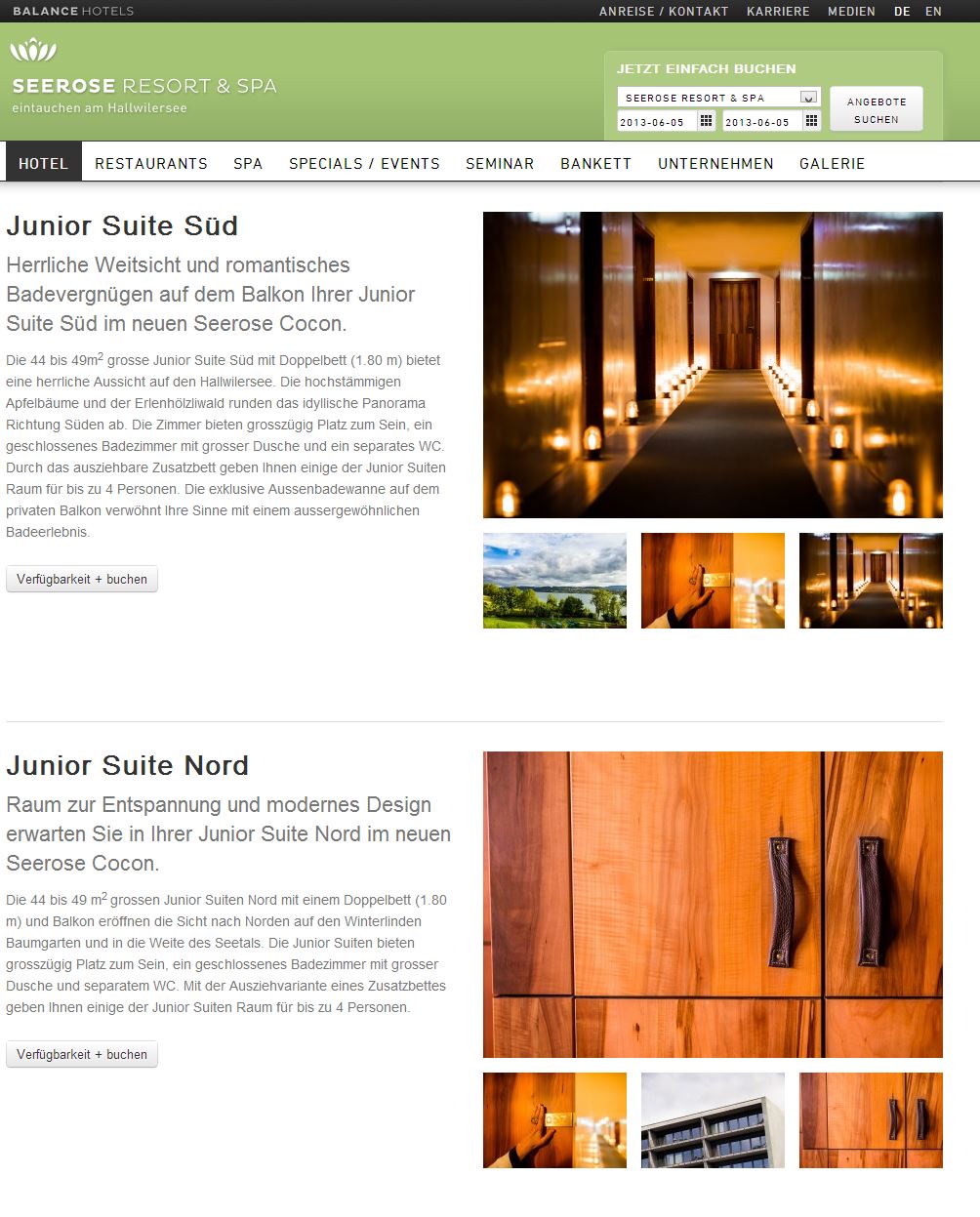 Seerose cocon Junior Suite